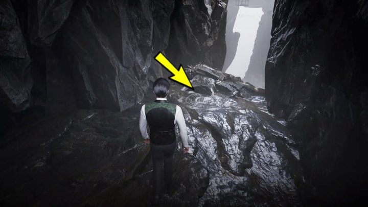 As you go down the stairs, turn right and continue forward until you reach another staircase - Sherlock Holmes The Awakened: The Cave - Sherlock Holmes The Awakened: Chapter 6 - Wetlands - Sherlock Holmes The Awakened Walkthrough