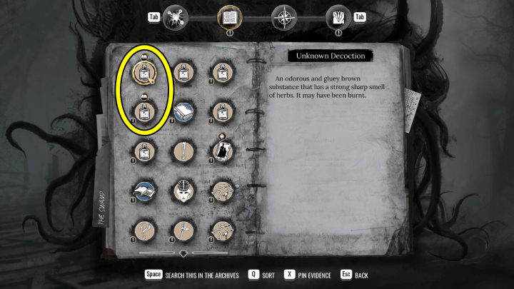 You must now search the archives and learn more about the ingredients which you've found in the cave - Sherlock Holmes The Awakened: The Cave - Sherlock Holmes The Awakened: Chapter 6 - Wetlands - Sherlock Holmes The Awakened Walkthrough