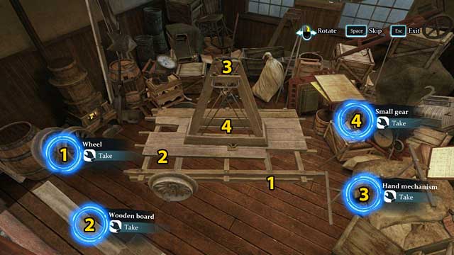 To conduct the experiment, you need to put the Handcar together - Sherlock Holmes Crimes and Punishments: Fake Train experiment - Sherlock Holmes Crimes and Punishments: Riddle On The Rails - Sherlock Holmes: Crimes and Punishments Game Guide