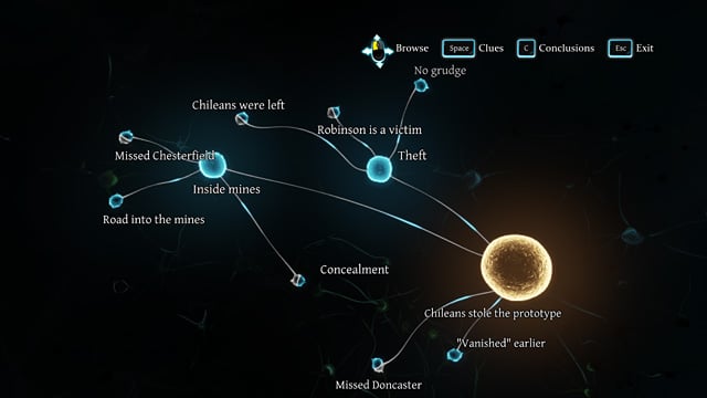 When assuming that Robinson is a victim, Chileans were left, the train Missed Chesterfield and Doncaster and that the train was Inside mines, you can end the investigation now (the final conclusion may not be right). - Sherlock Holmes Crimes and Punishments: Look around the Doncaster Train Station - Sherlock Holmes Crimes and Punishments: Riddle On The Rails - Sherlock Holmes: Crimes and Punishments Game Guide