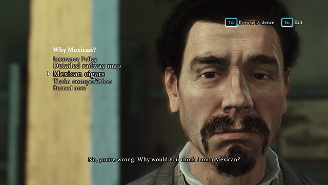 This man doesnt speak the truth. - Sherlock Holmes Crimes and Punishments: Find the man who is smoking cigars - Sherlock Holmes Crimes and Punishments: Riddle On The Rails - Sherlock Holmes: Crimes and Punishments Game Guide