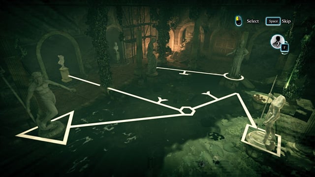 Two symbols connected. - Sherlock Holmes Crimes and Punishments: Visit the Frigidarium - Sherlock Holmes Crimes and Punishments: Blood Bath - Sherlock Holmes: Crimes and Punishments Game Guide