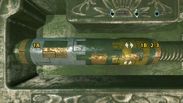 Rotate all downwards so that you can see the big window on the left short cylinder (1A) and the small window on the right one (1B) - Sherlock Holmes Crimes and Punishments: Inspect Kew Gardens staff buildings and gather information on Montague Dunne - Sherlock Holmes Crimes and Punishments: The Kew Gardens Drama - Sherlock Holmes: Crimes and Punishments Game Guide