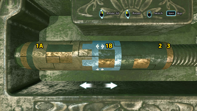 Switch (1 click) to the right short cylinder (1B) - Sherlock Holmes Crimes and Punishments: Inspect Kew Gardens staff buildings and gather information on Montague Dunne - Sherlock Holmes Crimes and Punishments: The Kew Gardens Drama - Sherlock Holmes: Crimes and Punishments Game Guide