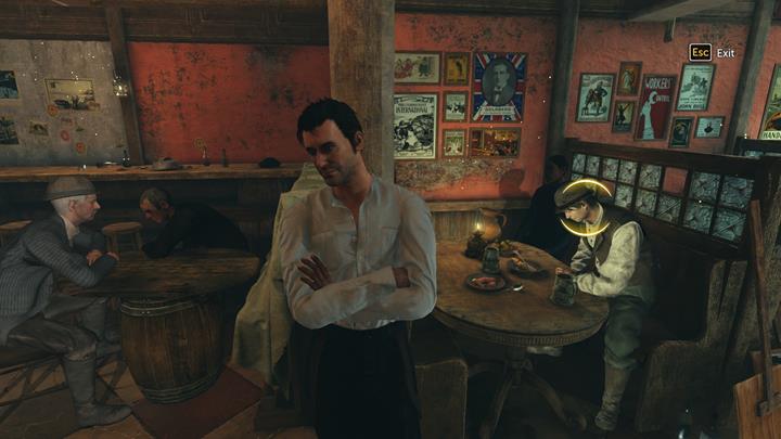 Turn left after leaving the house - Visiting The Pub and Following The Mysterious Character | Walkthrough - Prey Tell | Walkthrough - Sherlock Holmes: The Devils Daughter Game Walkthrough