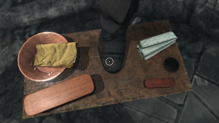 When the suspect enters the building, walk towards the silent boy nearby - Visiting The Pub and Following The Mysterious Character | Walkthrough - Prey Tell | Walkthrough - Sherlock Holmes: The Devils Daughter Game Walkthrough