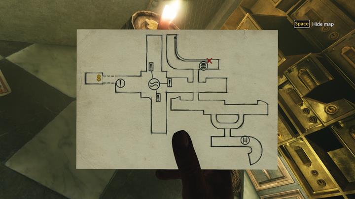 In the vault you will find a point marked as X. Find it in the sewers - Sewers | Walkthrough - Chain Reaction | Walkthrough - Sherlock Holmes: The Devils Daughter Game Walkthrough