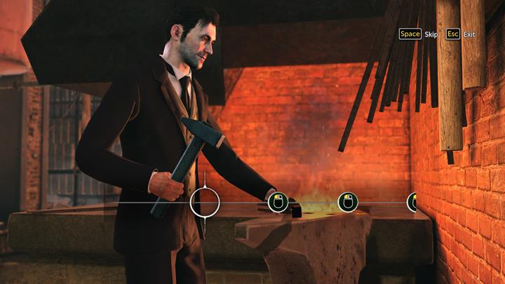 Forge a weapon during the short minigame - Break-in during the night | Walkthrough - A Study in Green | Walkthrough - Sherlock Holmes: The Devils Daughter Game Walkthrough