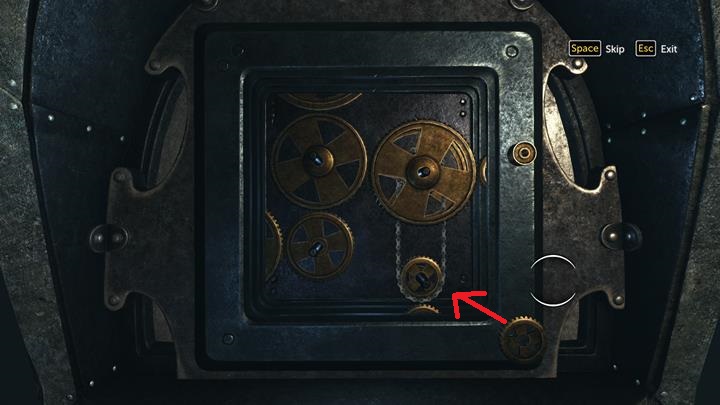 Set the gears in the way shown on the picture and then add the final part of the mechanism - Break-in during the night | Walkthrough - A Study in Green | Walkthrough - Sherlock Holmes: The Devils Daughter Game Walkthrough