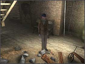 Cancel the zoom option and go to the another part of the courtyard and look at some garbage under the stairs - Whitechapel, 12 September 1888 - part 1 - Walkthrough - Sherlock Holmes vs. Jack the Ripper - Game Guide and Walkthrough