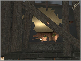 Put wooden stretcher near the wall after combining together two separated parts in your inventory - Wharfdale Road, night 13 /14 September 1888 - part 2 - Walkthrough - Sherlock Holmes vs. Jack the Ripper - Game Guide and Walkthrough