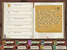 As a result of this call, Sherlock will be told to search for some envelopes lying on a regale - Central News Agency, night 29/30 September 1888 - Walkthrough - Sherlock Holmes vs. Jack the Ripper - Game Guide and Walkthrough