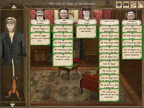 Now you have to decide who is Jack the Ripper - Baker Street, 9th November 1888 - Walkthrough - Sherlock Holmes vs. Jack the Ripper - Game Guide and Walkthrough