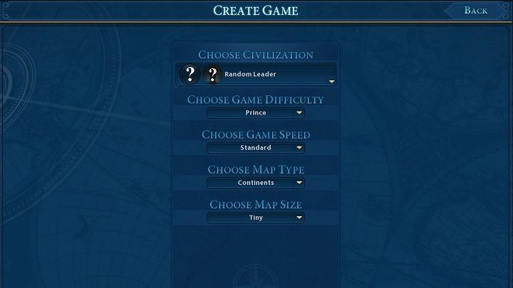 The creators prepared a few options, which allow manipulating the course of the gameplay in a quite intuitive way - Civilization 6: Creating a game - Basics - Sid Meiers Civilization VI Game Guide