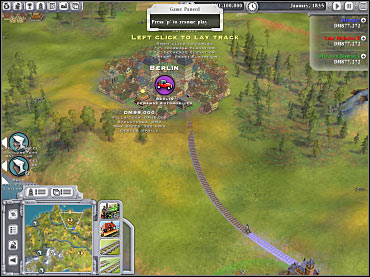 If you decide to start your game in Dresden, you won't have any problems reaching Berlin and Leipzig - Scenario 7 - Germany - Game scenarios - Sid Meiers Railroads! - Game Guide and Walkthrough