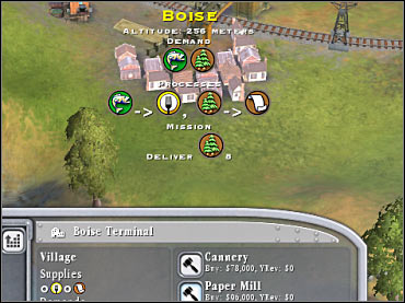 Take your time and look for a city with a built paper mill - Scenario 4 - Northwest U.S. - Game scenarios - Sid Meiers Railroads! - Game Guide and Walkthrough