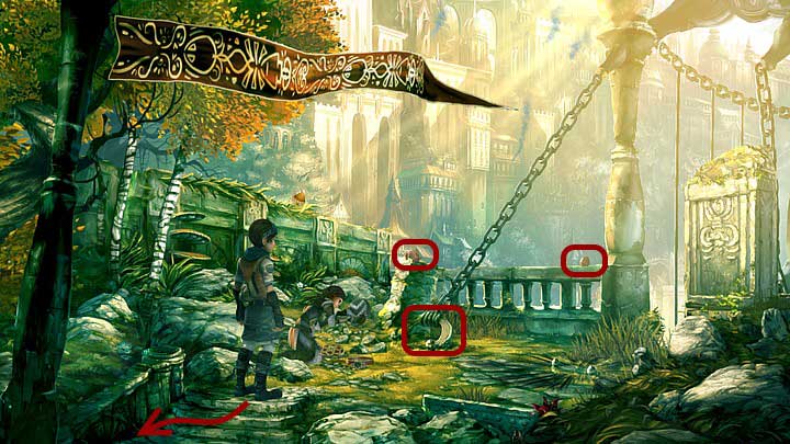 Bridge is still here, so take a noise ball (on the bridge, Fire in the - Chapter One | Walkthrough - Walkthrough - Silence: The Whispered World 2 Game Guide