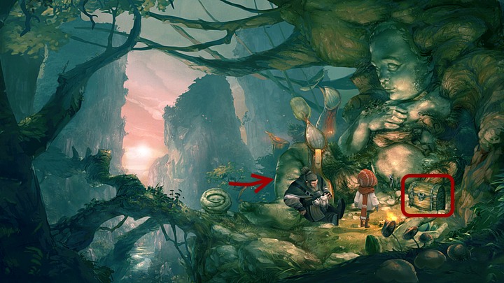 While Sam is sleeping examine the chest on the right - Chapter Two | Walkthrough - Walkthrough - Silence: The Whispered World 2 Game Guide