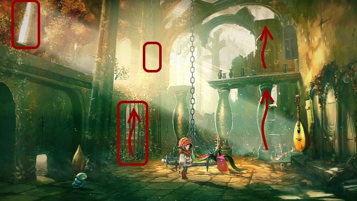 Use Spot abilities once again and click the heavy grate (on the left) - Chapter Two | Walkthrough - Walkthrough - Silence: The Whispered World 2 Game Guide
