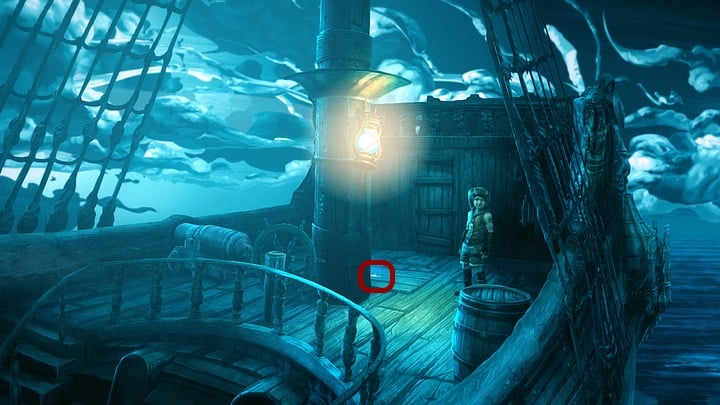 Being on the sea pick up the shard (behind the mast) - Chapter Three | Walkthrough - Walkthrough - Silence: The Whispered World 2 Game Guide
