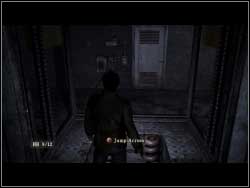 Near the entrance to the hotel is a small lane fronted by a clocked door - Silent Hill - Grand Hotel - Silent Hill - Silent Hill: Homecoming - Game Guide and Walkthrough