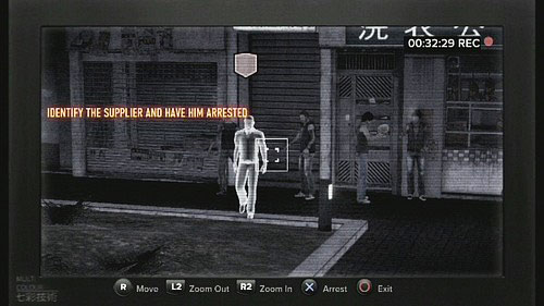 You have to wait until he gives away his stuff aim him and press X - Popstar Lead 2 - Arrested Supplier - Walkthrough - Sleeping Dogs - Game Guide and Walkthrough