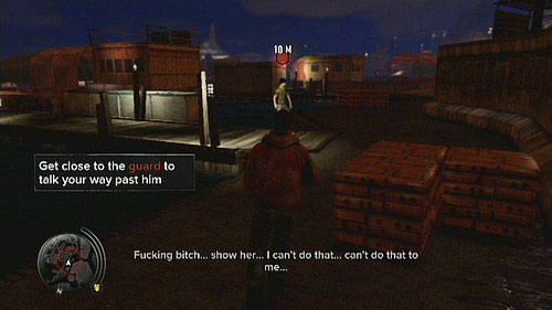 To pass the guard in the port, do the Fast Talk (press triangle in the particular moment) - Popstar Lead 3 - Walkthrough - Sleeping Dogs - Game Guide and Walkthrough