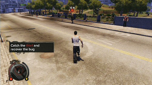 As soon as you get on the street, a thief will steal it - Listening In - Walkthrough - Sleeping Dogs - Game Guide and Walkthrough
