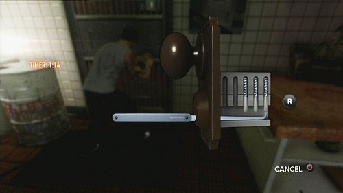 When you finish, screw the screws (rotating the control in the left) and open door outside - Listening In - Walkthrough - Sleeping Dogs - Game Guide and Walkthrough