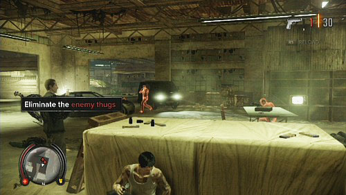 Pendrew will show you also how to hide behind obstacles or shoot in the dark (without the L2) - Chain of Evidence - Walkthrough - Sleeping Dogs - Game Guide and Walkthrough