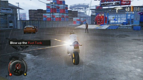 When he starts running, chase him, shooting to the gangsters on the way - Loose Ends - Walkthrough - Sleeping Dogs - Game Guide and Walkthrough