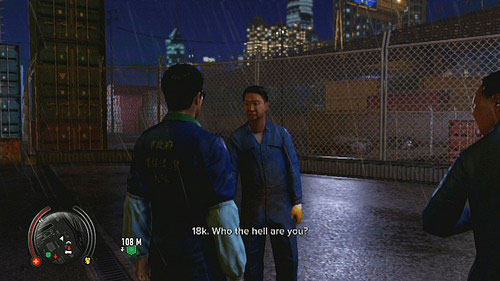 On the way you meet few guards but quick pressing triangle should be enough - Dockyard Heist - Walkthrough - Sleeping Dogs - Game Guide and Walkthrough