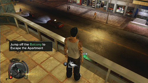 Leave the apartment through the balcony - Conflicted Loyalties - Walkthrough - Sleeping Dogs - Game Guide and Walkthrough
