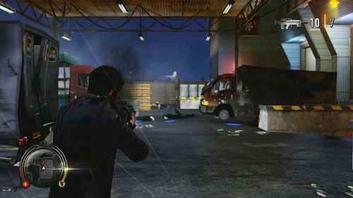 In some moment youll reach a room with the computer from which you can fire at enemies downstairs - Big Smile Lee - Walkthrough - Sleeping Dogs - Game Guide and Walkthrough