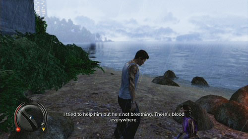 You find an Aces girl on the beach, nearby the burning wreck - Hotshot Lead 4 - Hotshot - Cop Missions - Sleeping Dogs - Game Guide and Walkthrough