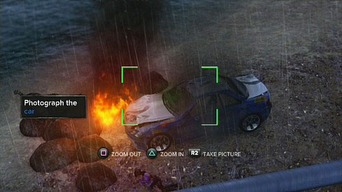 Return to the stairs, take a picture of the burning car and call Teng - Hotshot Lead 4 - Hotshot - Cop Missions - Sleeping Dogs - Game Guide and Walkthrough