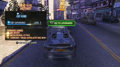 When you end, all you need is run away from the police - Hotshot Lead 4 - Hotshot - Cop Missions - Sleeping Dogs - Game Guide and Walkthrough