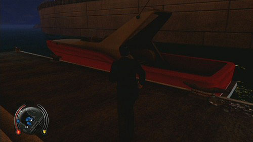 You can get to the shore, where you need to steal one of the boats - Kidnapper Lead 2 - Cop Missions - Sleeping Dogs - Game Guide and Walkthrough