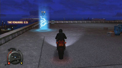 You have to follow the woman riding on your motorcycle - Kidnapper Lead 3 - Cop Missions - Sleeping Dogs - Game Guide and Walkthrough