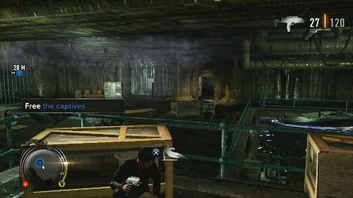 Before the next one arrive, pick up weapons and hide behind covers - Kidnapper Lead 3 - Cop Missions - Sleeping Dogs - Game Guide and Walkthrough