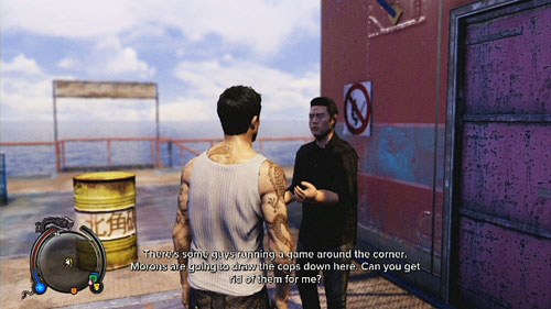Go to the shore, steal one of the boats and swim to the marked boat - North Point - Secondary Missions - Sleeping Dogs - Game Guide and Walkthrough