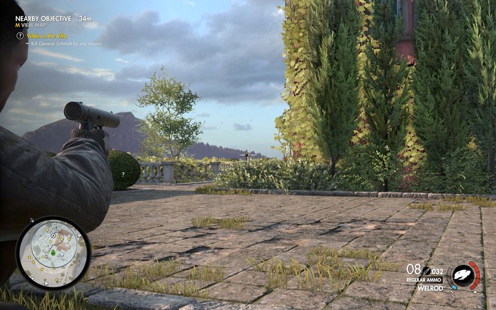 The last camera is located behind the mansion - Destroying the cameras | Mission 1 San Celini Island in Sniper Elite 4 - Mission 1: San Celini Island - Sniper Elite 4 Game Guide