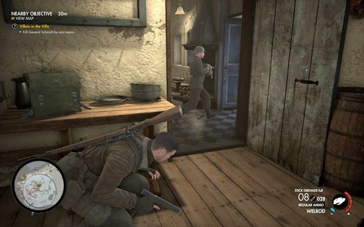 You can hide bodies in the pantry - Schmidts assassination | Mission 1 San Celini Island in Sniper Elite 4 - Mission 1: San Celini Island - Sniper Elite 4 Game Guide
