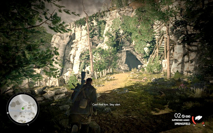 Tunnel entrance from the base - Finding the American pilot | Mission 3 Regilino Viaduct in Sniper Elite 4 - Mission 3: Regilino Viaduct - Sniper Elite 4 Game Guide