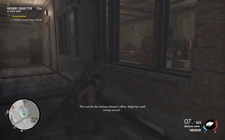 The documents in the office - Kill the harbor master / the first floodlight | Mission 4 Lorino Dockyard - Mission 4: Lorino Dockyard - Sniper Elite 4 Game Guide