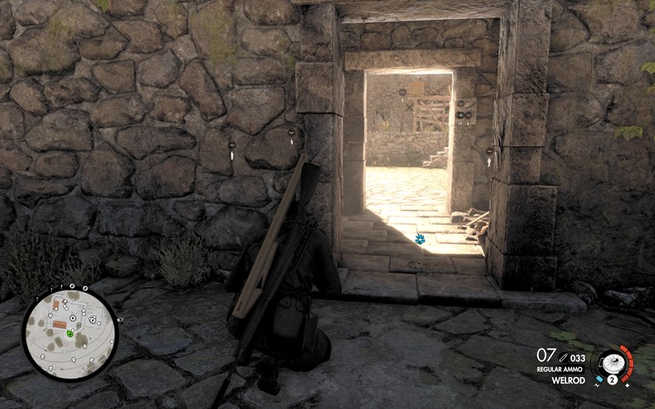 Get to the northern part of the hill and get near the ruins - Fights on the hill and the second cannon | Mission 5 Abrunza Monastery - Mission 5: Abrunza Monastery - Sniper Elite 4 Game Guide