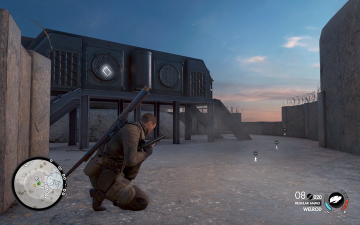 The first cannon - you must use explosive charges to blow it up - The first cannon and deciphers center | Mission 6 Magazzeno Facility - Mission 6: Magazzeno Facility - Sniper Elite 4 Game Guide