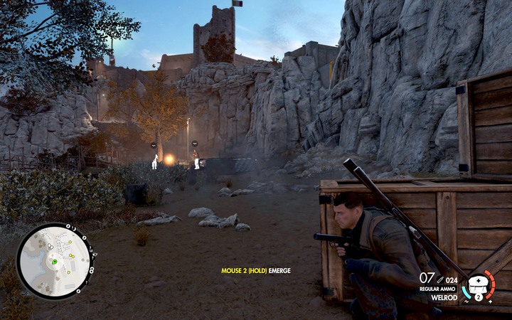 Go along the coast (M6,6) and head west to the starting point - The second, third and fourth coastal cannon | Mission 6 Magazzeno Facility - Mission 6: Magazzeno Facility - Sniper Elite 4 Game Guide