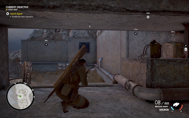 The minefield behind the first bunker - The second, third and fourth coastal cannon | Mission 6 Magazzeno Facility - Mission 6: Magazzeno Facility - Sniper Elite 4 Game Guide