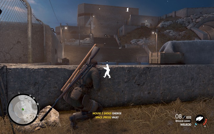 The square before the fourth cannon - The second, third and fourth coastal cannon | Mission 6 Magazzeno Facility - Mission 6: Magazzeno Facility - Sniper Elite 4 Game Guide